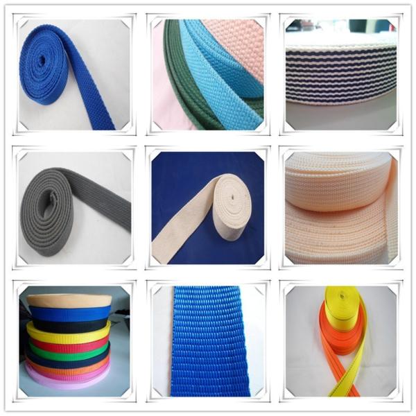 Black Fabric Casual Belt 100% Woven Printing Cotton Webbing Straps