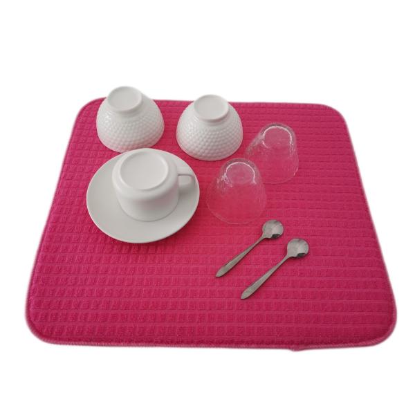 15x20inch Eco-friendly Solid Kitchen Dish Drying Mat  All Polyester