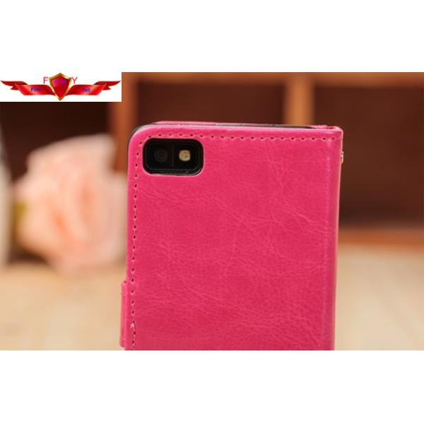 Genuine Sheepskin Leather Blackberry Z10 Wallet Leather Cases Multi Colors