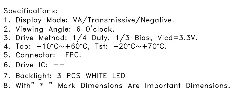Wide Temperature VA TN Segment LCD Circular Octagonal Fascia Gun Massager Display With FPC