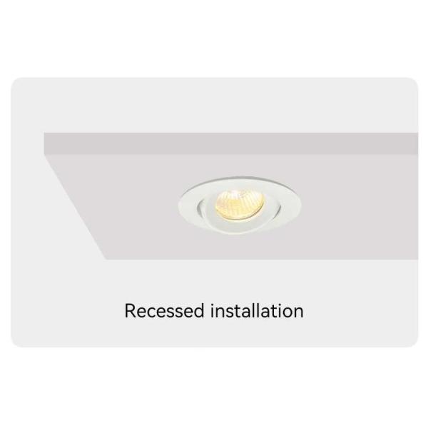 Architectural Die-Cast Aluminum Recessed Spotlight Frame With 20° Tilt And Bi-Directional Rotation