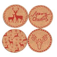 Des tapis de Noël en liège rond et des tapis de table isolant thermique