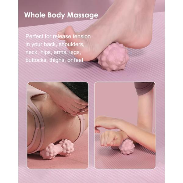 Silicone Peanut Massage Ball Double Lacrosse Massage Roller Ball For Muscle Therapy Release