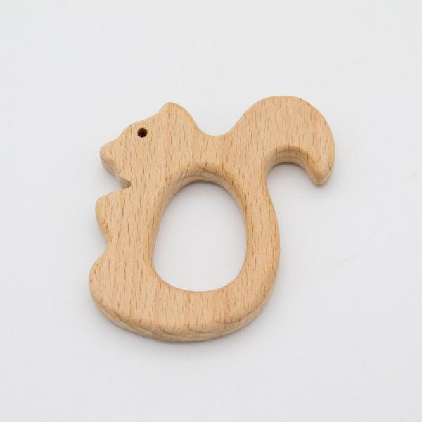 Handmade Wooden Teeth Ring  for Baby Wooden Animal Shaped teeth ring