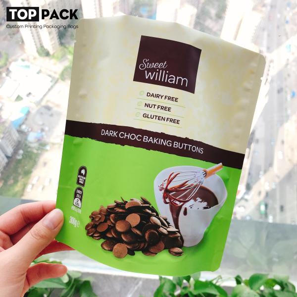 30g Stand Up Food Packaging Pouches Matcha Tea Packaging With Zipper