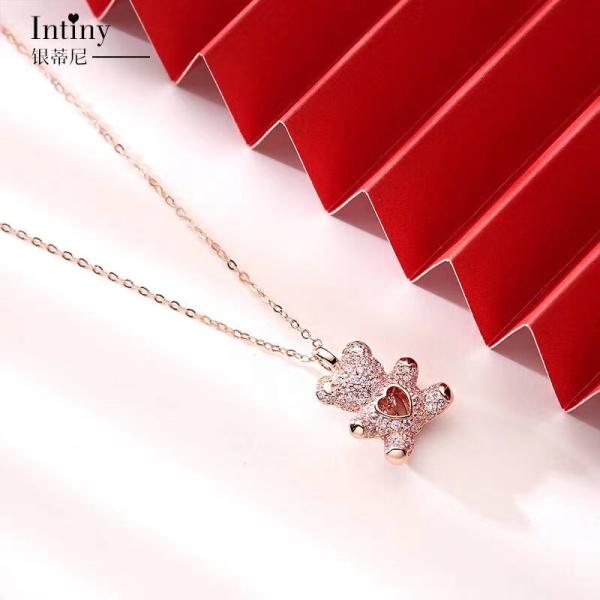 Top quality Stainless Steel Bear Pendant Necklace Personalized Necklace Jewelry Women Gifts