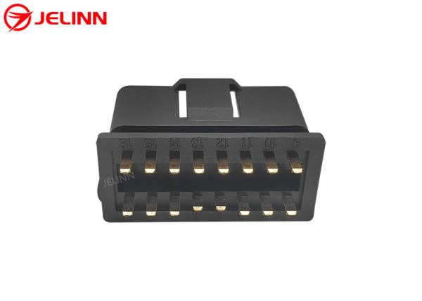 Automotive 16pin OBD 2 OBDII Male Connector With Straight Pins