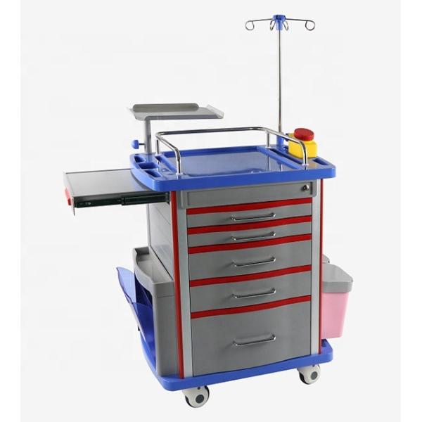 Medical equipment trolley with drawers