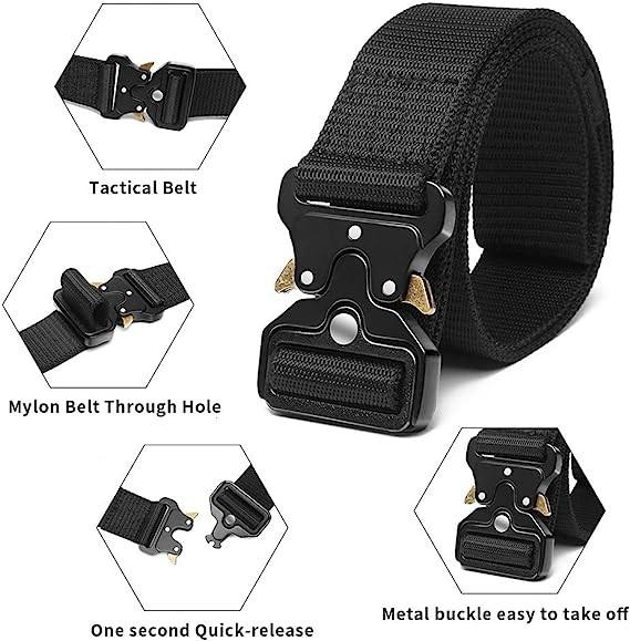 Tactical Belt For Men,Military Belts For Men,1.5 Reinforced Nylon Web Work Tactical Belt With Cobra Buckle