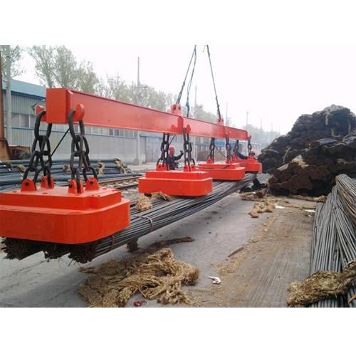 Steel Bars Electric Lifting Magnets Red Color Strong Attraction Force
