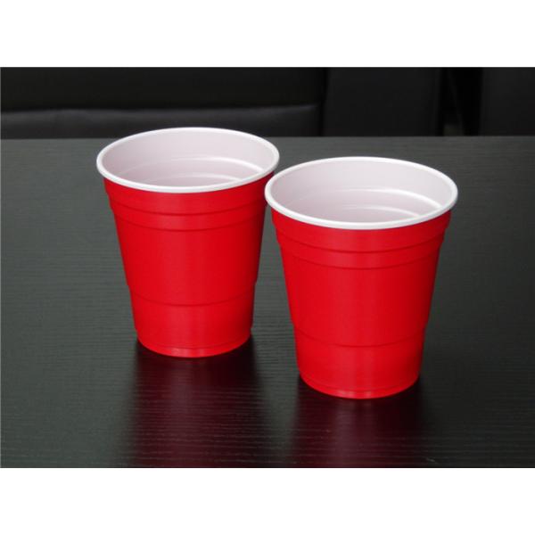 10 Oz 285Ml Red Disposable Cups Colorful Plastic Cups For Wedding Beer Pong Game