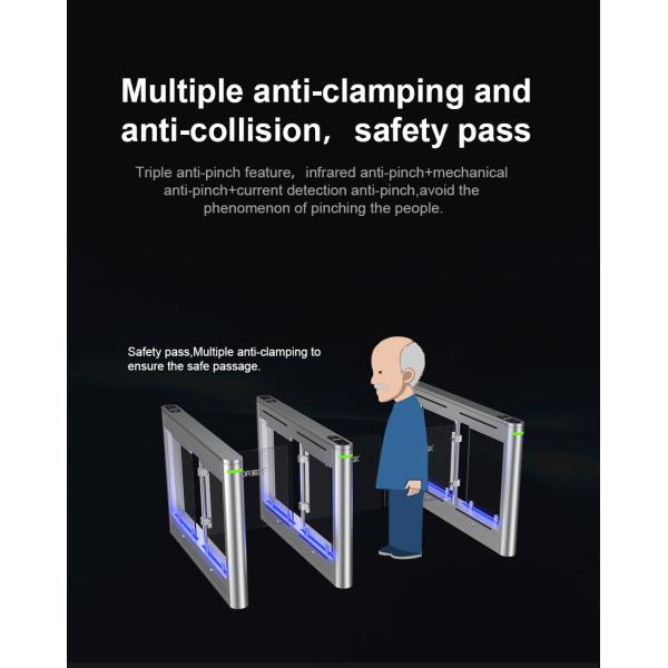 Ворота турникета стального вырезывания лазера пешеходные с контактом лицевого опознавания сухим