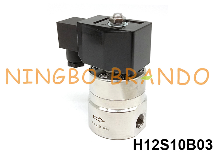 300 bar High Pressure Solenoid Valve 3/8'' 220V 110V 24V 12V