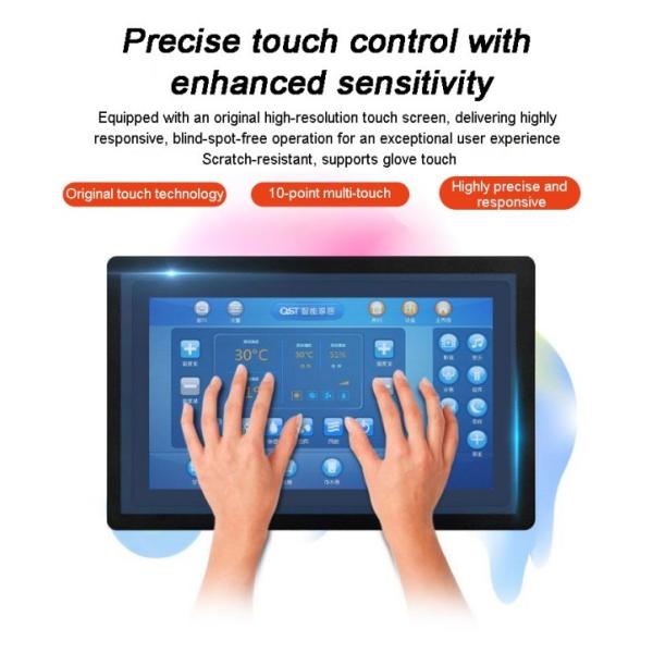 15.6 Inch Embedded Industrial Android Touchscreen Monitor 1920*1080 Capacitive Multi Touch LCD Waterproof Business Series with USB Input