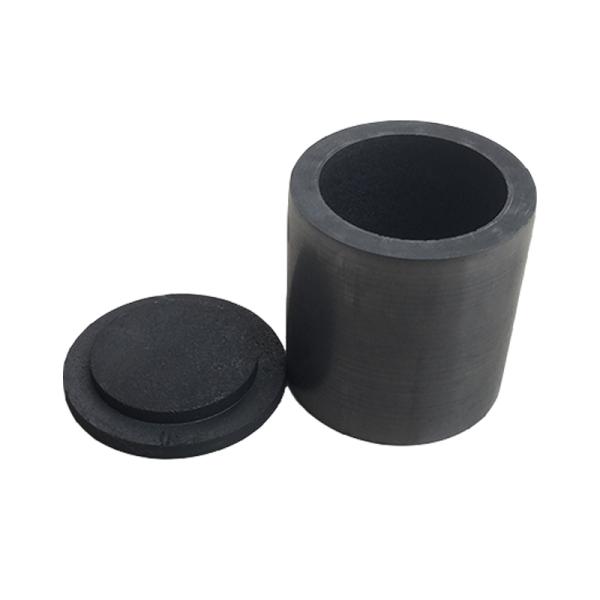 Sales High Temperature Smelting Cylindrical Carbon Crucible with Lid and Fine Structure