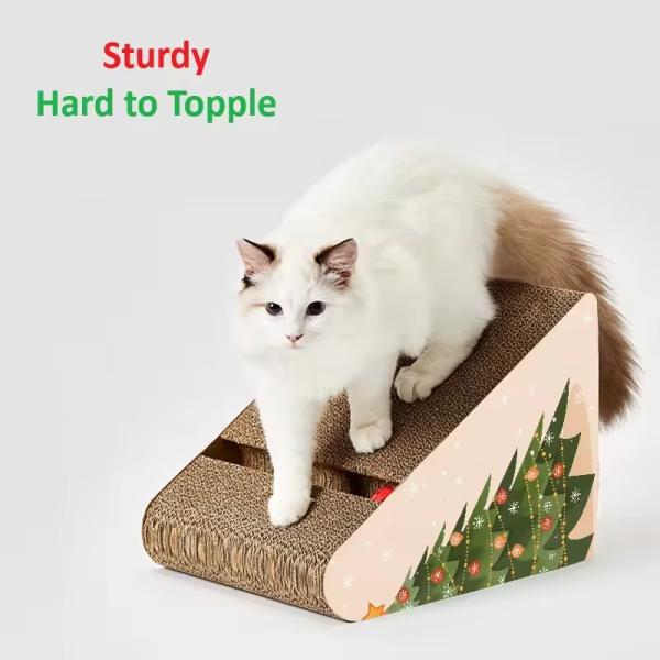 Cardboard Cat Scratcher Pad Durable for Indoor Cats Kitten Reversible Cat Scratching Board to Protect the Furniture