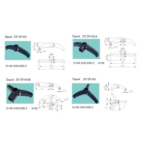 CONVEYOR SPARE PARTS MACHINE FEET BIPODS TRIPODS FRAME SUPPORT BASES