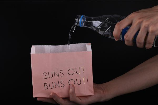Saco de papel Kraft impermeável para panificação de padaria de pão com impressão em gravura e janela de plástico