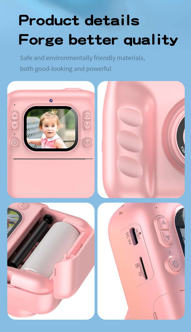 Cross-border New MINI Same Style for Children's Camera Digital Printing Portable HD 2.0