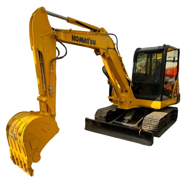 5 Ton Used Komatsu Excavator PC56 Fuel-saving Systems Working Systems Original Color