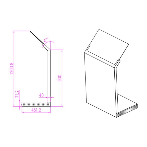 30 Inch Super Slim Oled Exhibition Display Digital Signage Double Sided Transparent Display Stand