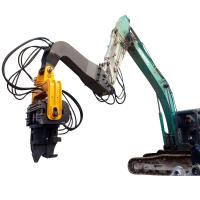 Motorista de pilha vibratório da folha de Mounted Vibro Hammer da máquina escavadora hidráulica