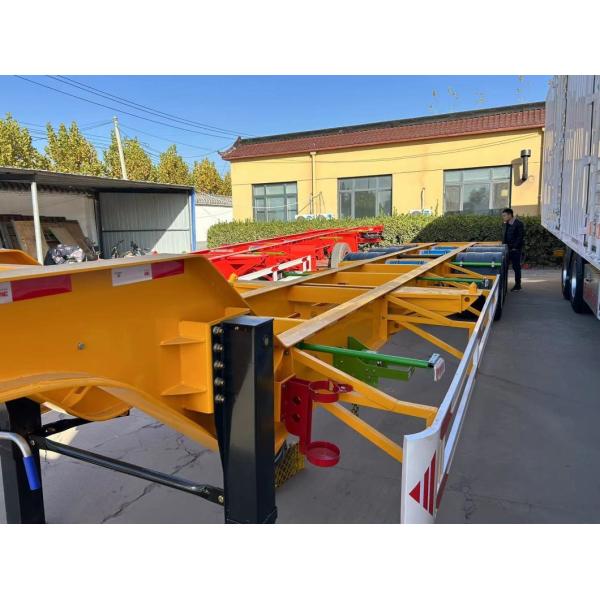 Tandem Skeleton Semi-Trailer 3-Axle Semi Trailer Tread 1820mm Tire Number 8/12/16