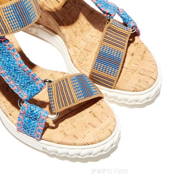 Thick Sole Towering Jute Womens Wedge Heeled Shoes With Colorful Braided Straps