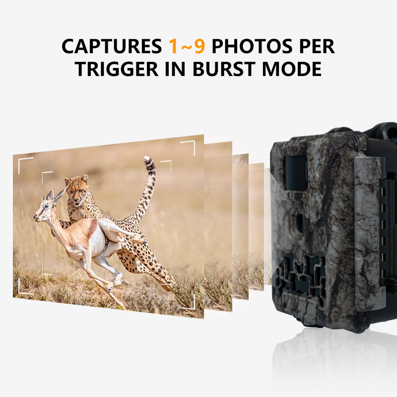 5.5 X 3.7 X 2.8 Inches Hunting Camera Forest Camera Motion Sensor Infrared Night Vision Wildlife Monitoring Trail Device