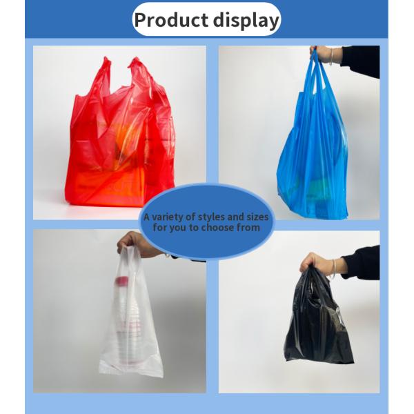Customized HDPE LDPE LLDPE T-Shirt Plastic Shopping Bags for Business Shopping Needs