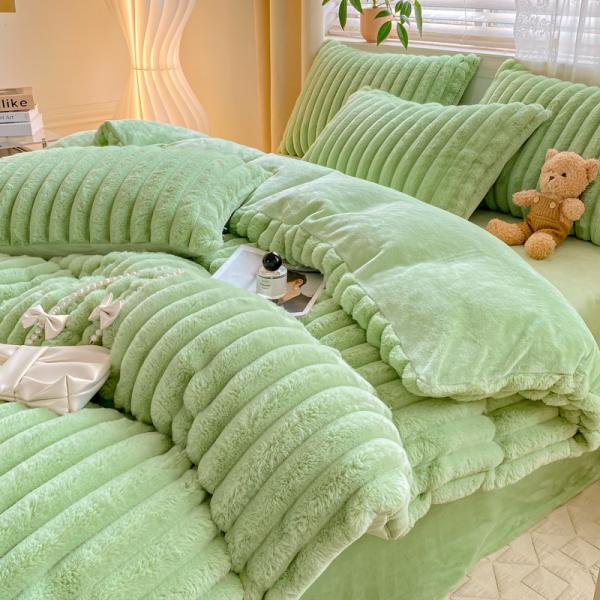 Melhore o seu jogo de roupas de cama com o conjunto de cobertores de cobertores de coelhos de pelúcia