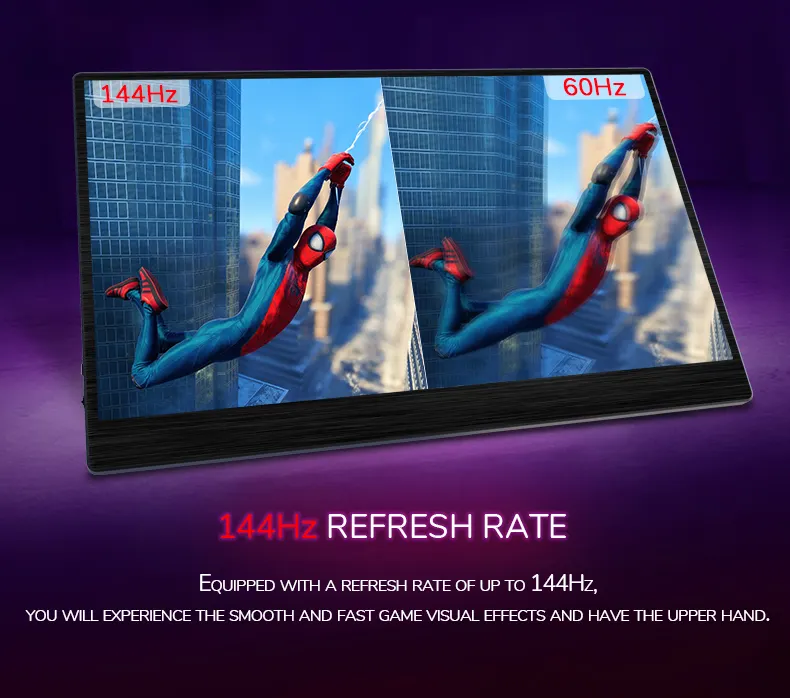 Монитор для игр типа C 144hz Монитор для игр типа C мощностью 17,3 дюйма USB Fhd Slim 1080P