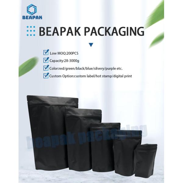 Штейновая черная многоразовая алюминиевая фольга ПЭ 8оз стоит вверх сумка