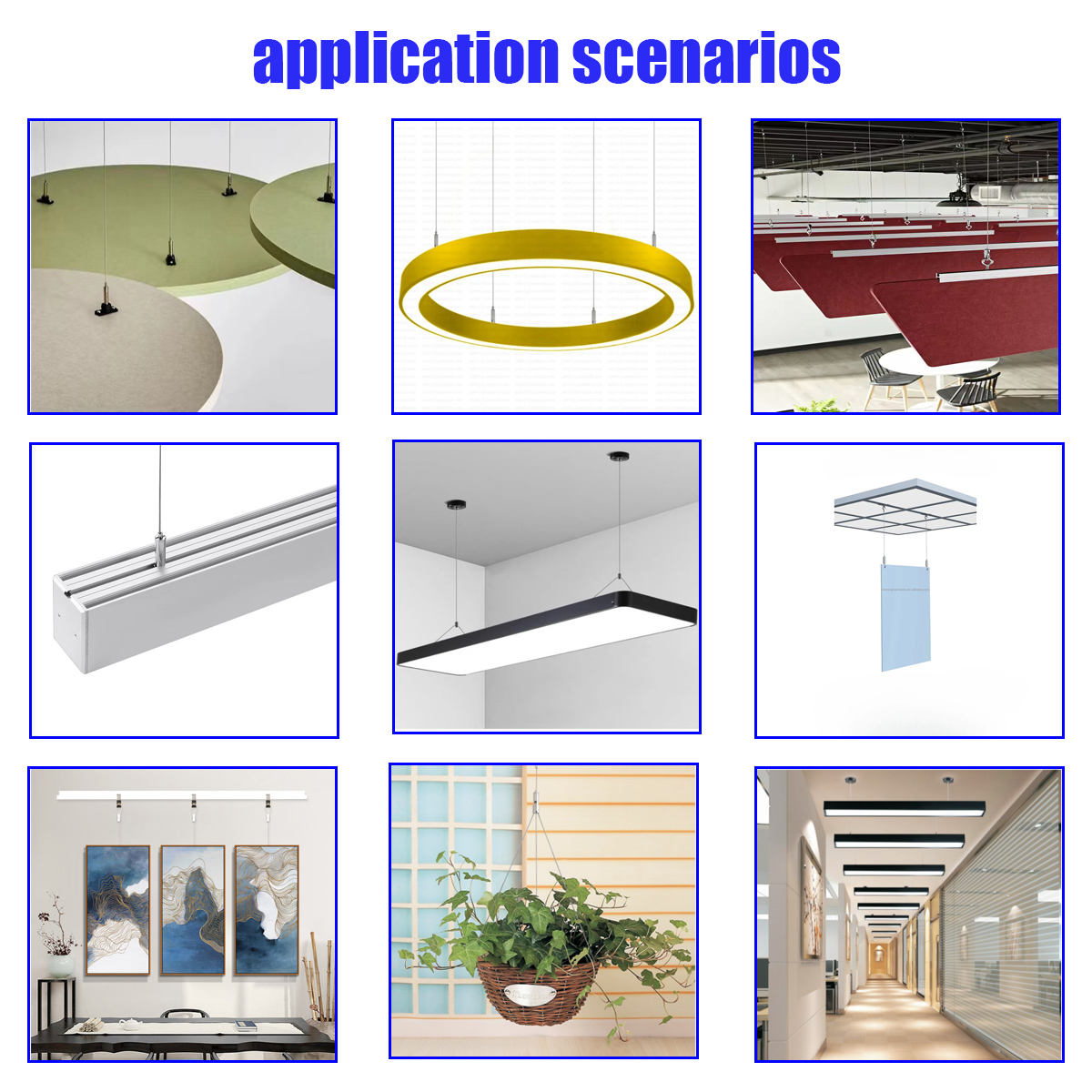 Stainless Steel Wire Sling Sets Adjustable Wire Gripper Ceiling Coupler Cable Suspension Kit Track Light