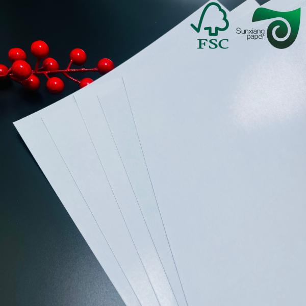 220g 270g C1S Gloss White Paperboard 700 1000mm For Postcards Ivory Board Paper