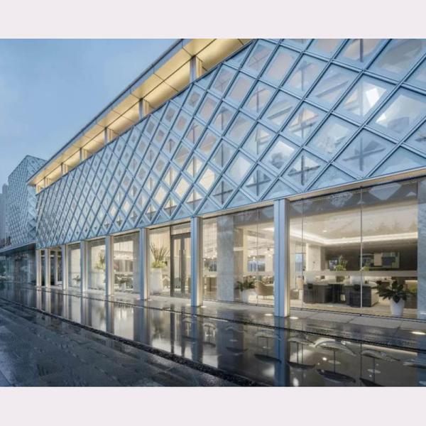 Commercial Building Aluminum Glass Wall Anti Theft Heat Strengthening