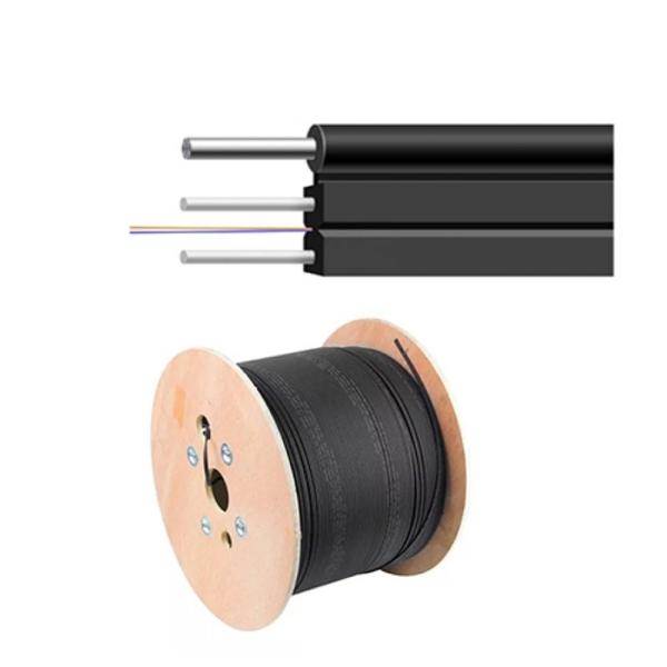 LSZH Jacketed FTTH Drop Cable with Steel Wire Strength Member