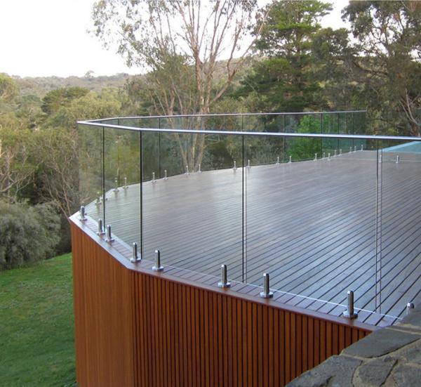 Modern Stainless Steel Frameless Glass Balustrade Railings For Indoor And Outdoor