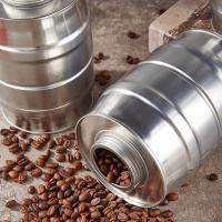 Latas de café cilíndricas, latas de lata de café caja de lata vacía con válvula