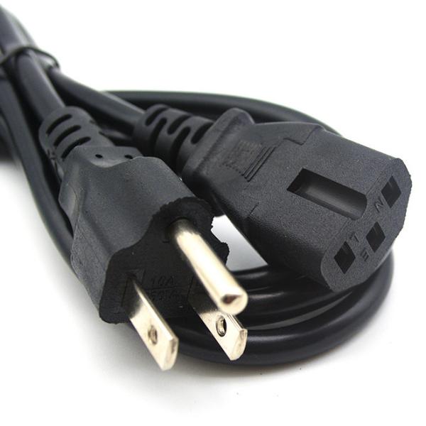 6 Ft Standard LED Grow Light Extension Cord 18 AWG Black Grow Light Cable