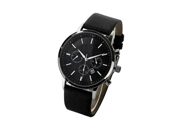 Male Stainless Steel Export Timepieces 30m Water Resistant Leather Strap