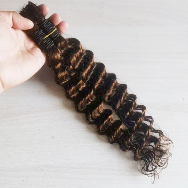 Wholesale Unprocessed No Weft Hair Remy Human Hair Bulk For Braiding