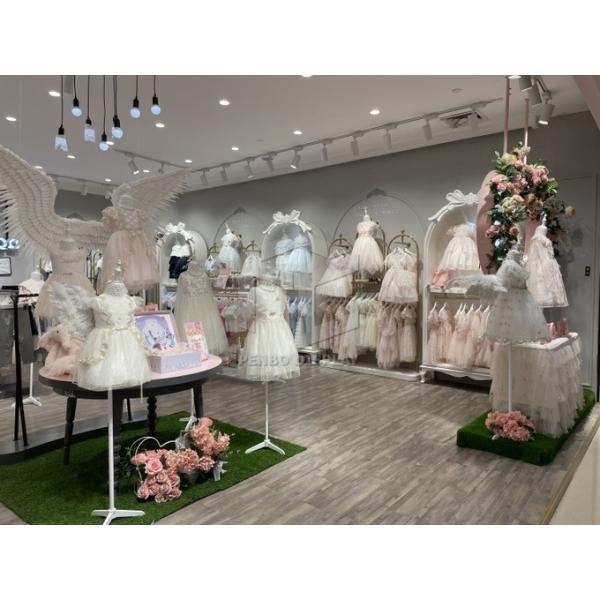 Marble Powder Coated Kids Clothing Shop Display Furniture