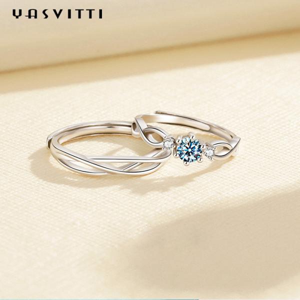 обручальное кольцо циркона страза ODM колец ювелирных изделий 0.071oz 0.21cm стерлинговое серебряное