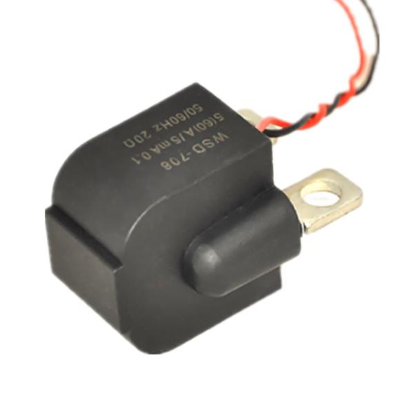 D Type Ferrite Core Single Phase Current Transformer Black Case with Fixed Joint