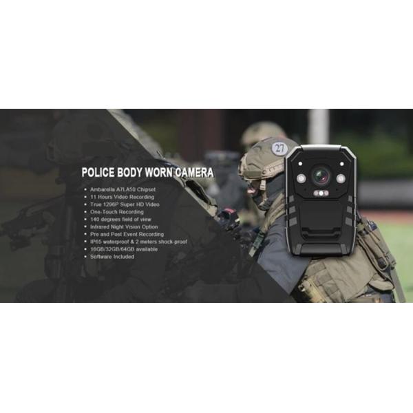 Câmera vestida da polícia da visão noturna de Ambarella 4G Wifi corpo opcional com GPS incorporado