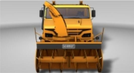 750km Transport Semi Trailer Snow Sweeper Vehicle Telescopic Shock Absorber