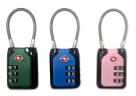 Rarlux TSA Padlock Anti-Theft Durable High Safety Zinc Alloy Luggage Suitcase Key & Password Combination Padlock