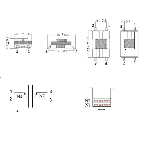 ED8*11 Nickel Steel Permalloy Audio Transformer высокоэффективная аудио передача