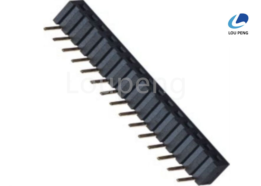 Au Or SN Over 40n Contact Plating Female Header Connector with PA6T 30 Percent Glass Fiber Plastic Material and Copper Alloys Contact Ensuring High Reliability